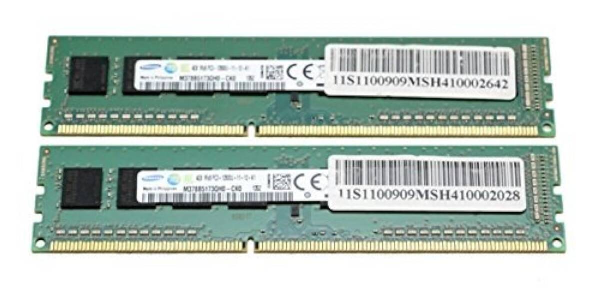 [ б/у ]Samsung настольный DDR3 память 8GB (2 x 4GB) pc3-12800u m378b5173qh0-ck0