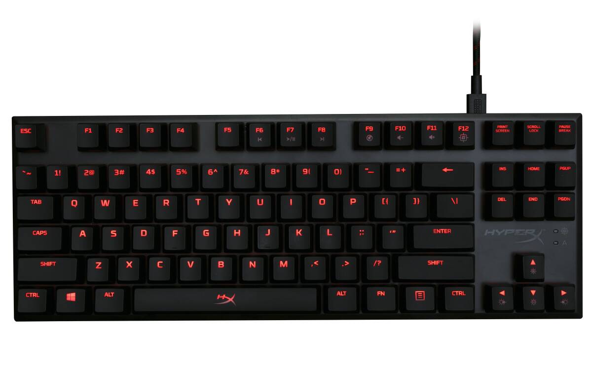 [ б/у ]HyperX Alloy FPS Proge-ming клавиатура красный ось FPS игра предназначенный LED подсветка 2 HX-KB4RD1-US/R