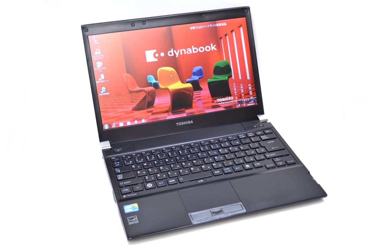 [ б/у ]Windows7 64bit тонкий * легкий мобильный ноутбук Toshiba dynabook RX3 SM240E/3HD Core i5 M52
