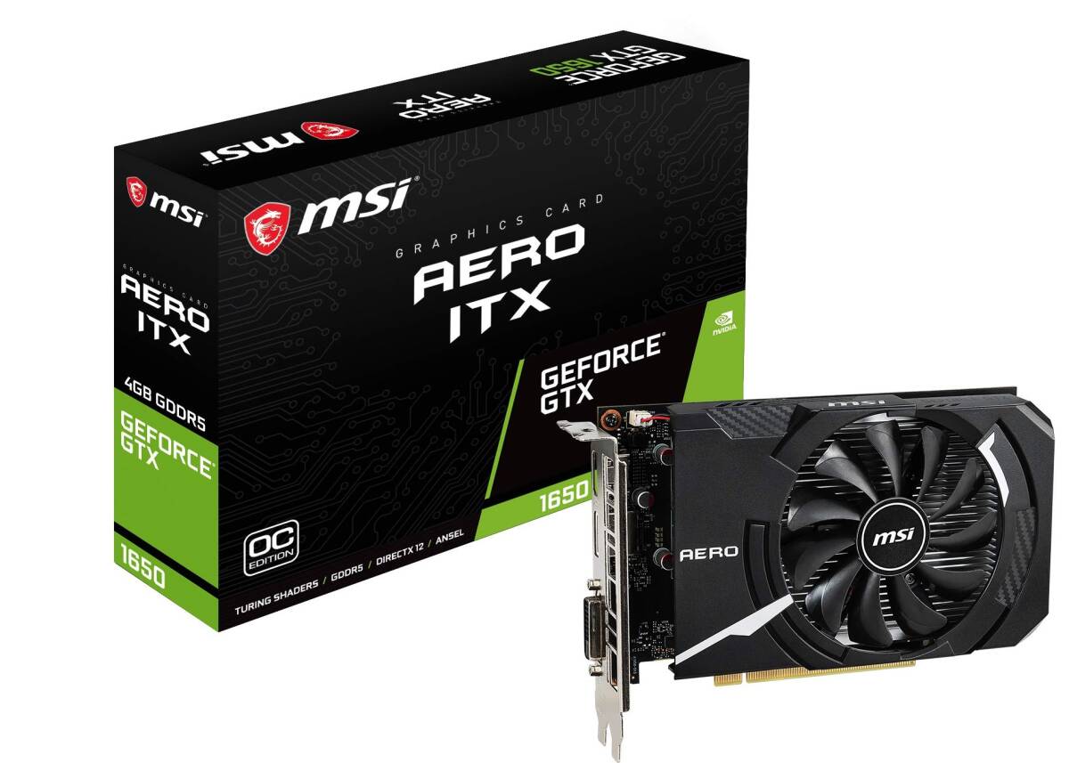 [ б/у ]MSI GeForce GTX 1650 AERO ITX 4G OCV1 графика панель VD7301