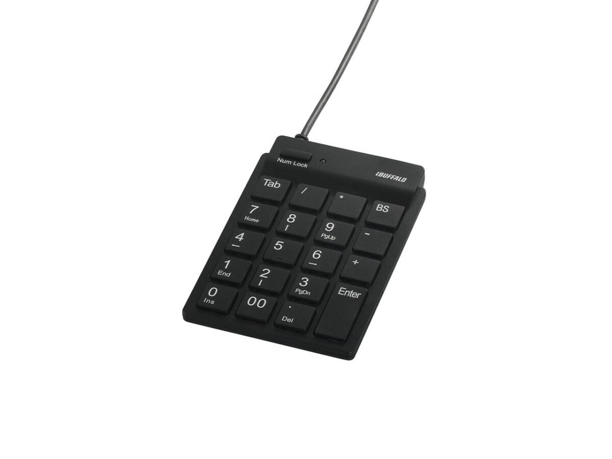 [ б/у ]BUFFALO Buffalo тонкий цифровая клавиатура Tab ключ черный BSTK11BK