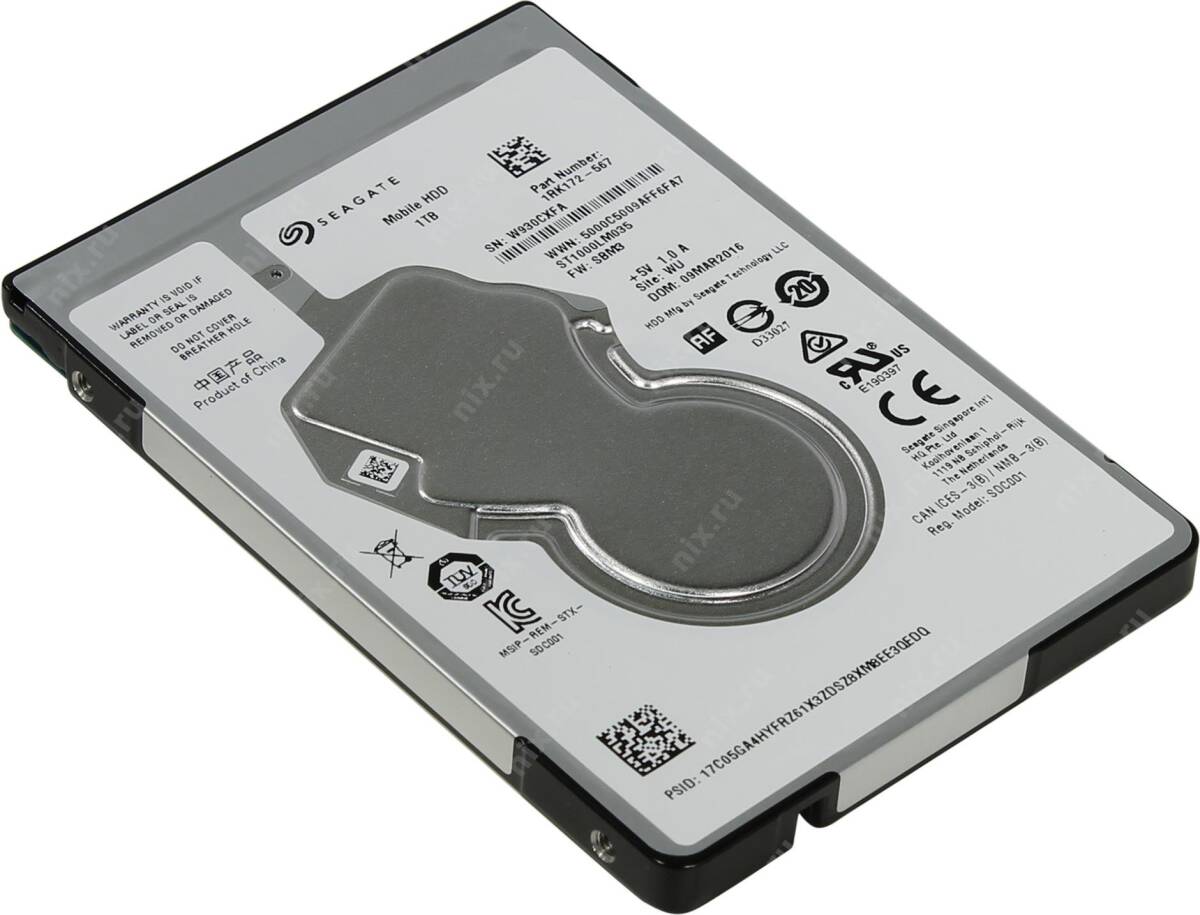 [ б/у ]Seagate 1TB ноутбук HDD SATA 6Gb/s 128MB cache 2.5 дюймовый встроенный твердый Drive (ST100