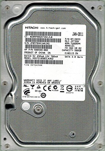 [ б/у ] Hitachi HDS721050CLA662 500GB P/N: 0F13653 MLC: JPT3GH