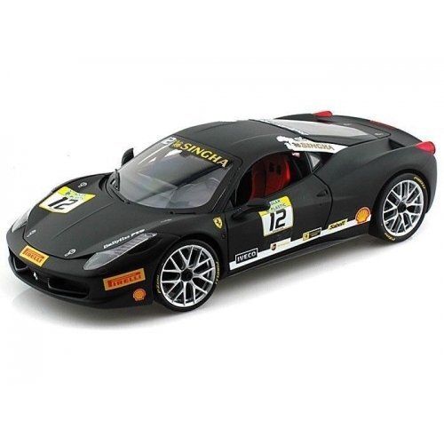 MATTEL 1/18 フェラーリ 458 イタリア チャレンジ マットブラック 完成品(中古品) (shin その他