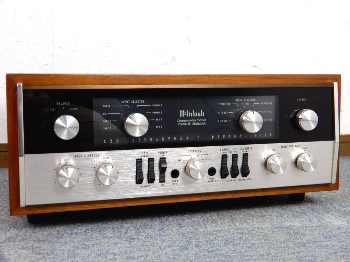 McIntosh ◆ マッキントッシュ　管球式ステレオプリアンプ　　C22 CE　美品 ◆ 動作確認済み　Commemorative Edition　エレクトリ正規品
