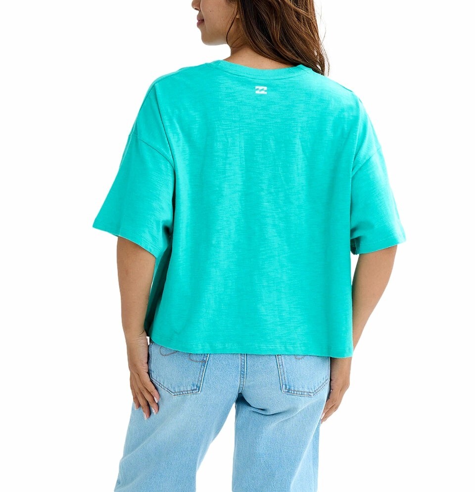 ★送料無料★2025春夏 新品【BILLABONG/ビラボン】SURF WIDE LOOSE CROPPED TEE Tシャツ SGN レディースM BF01C204