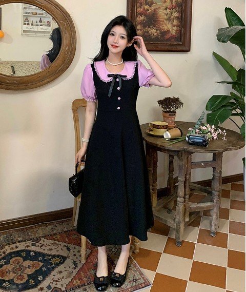 ファッションワンピース L ブラック