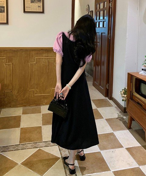 ファッションワンピース L ブラック