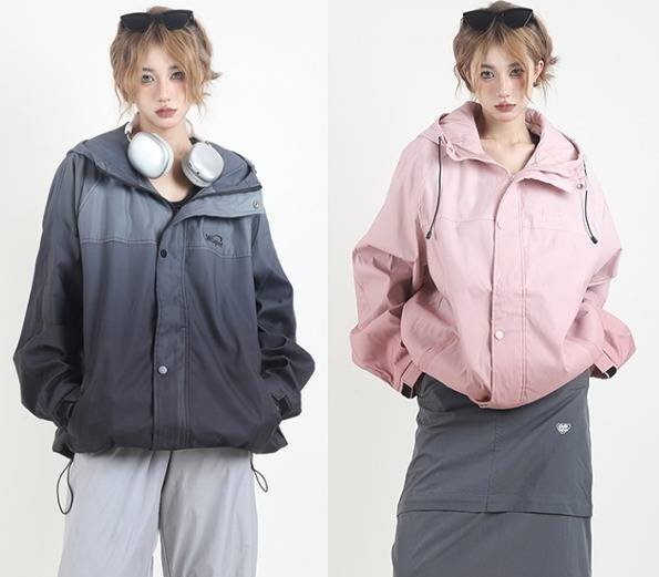 ジャケット ブルゾン 長袖アウター フード付き ジャンパー 【大きいサイズあり】 XL ピンク