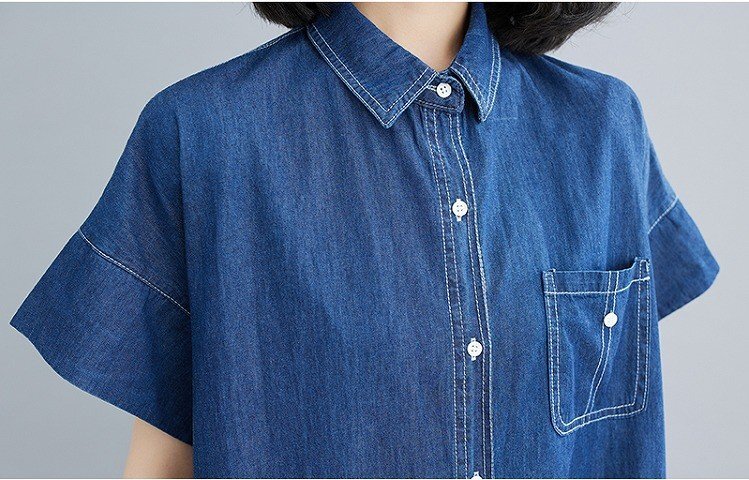 ファッションワンピース L ブルー
