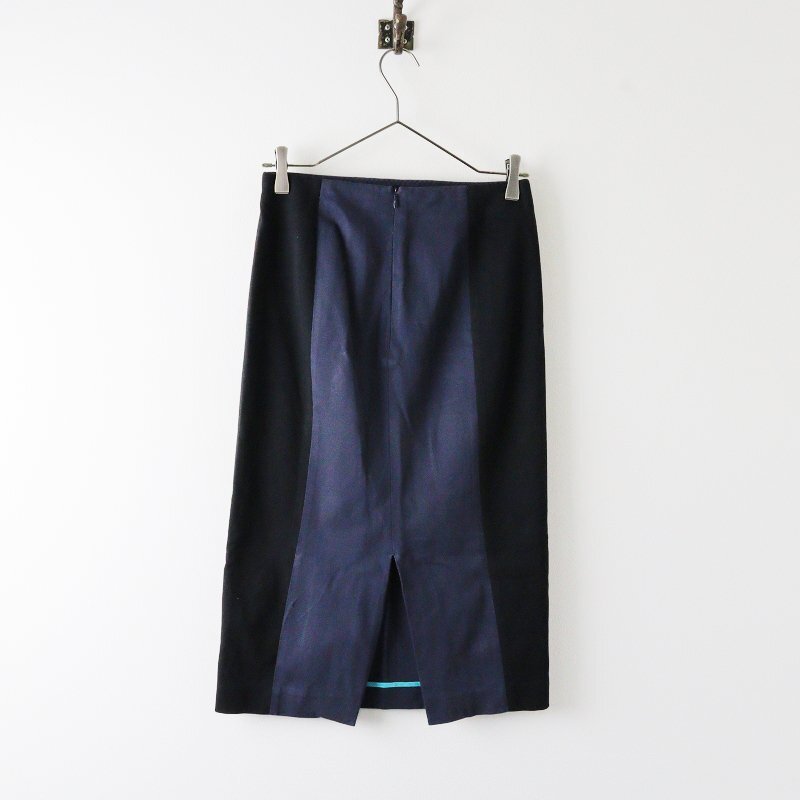ポールスミス PS Paul Smith コットン 切替 セットアップスーツ 38/ネイビー ジャケット スカート【2400013591904】