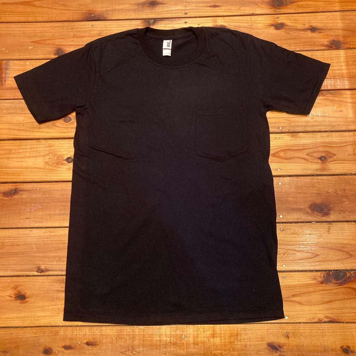 anvil アンビル　ポケットTシャツ　未使用品　ポケT 無地Tシャツ ブラック　Sサイズ