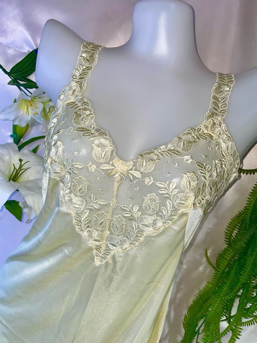 ***.****.****.***WACOAL*80-70size* глянец желтый бежевый * цветок вышивка топ!(´v*) Wacoal *