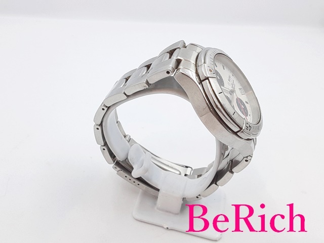 ルマン LE MANS 24時間 レース クロノグラフ メンズ 腕時計 デイト ホワイト 白 文字盤 SS ブレス アナログ クォーツ QZ 【中古】 ht4532_画像3