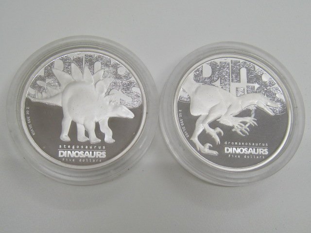 定率割引 西日本 ☆1円スタート 外国硬貨 ツバル共和国硬貨 2002年 恐竜コイン 5 コレクション