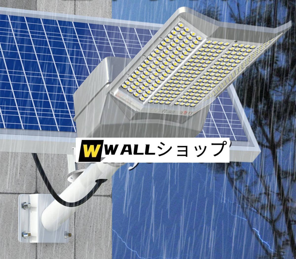 LED投光器 四面発光 ソーラーライト屋外用ライト 街燈 防水 高輝度 太陽(yáng)光発電 防犯ライト 庭用 ガーデンライト 駐車(chē)場(chǎng) 照明 7000W