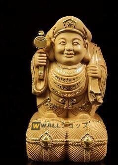 美品★大黒天 縁起物 希少 仏師で仕上げ品 彫刻工蕓品 精密彫刻