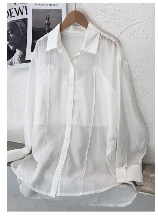 新入荷 シャツブラウスレディース 　20代30代40代　著心地抜群 長袖 L