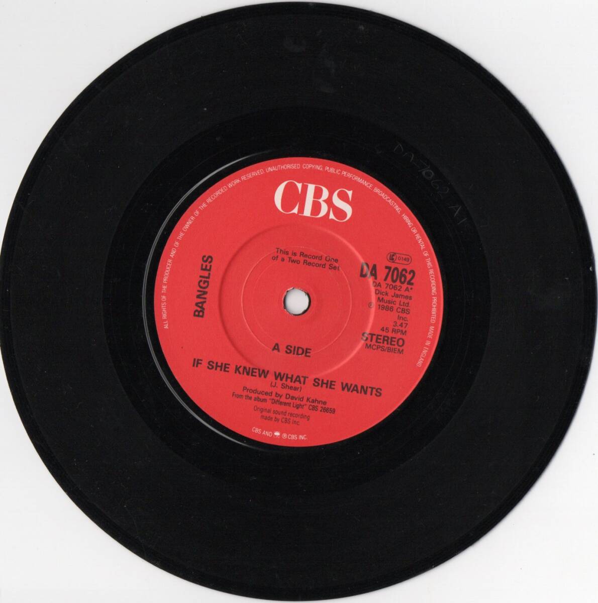 1980 годы браслет sThe Bangles If She Knew What She Wants и т.п. 2 листов комплект Британия . запись? одиночный запись DA 7062 Showa западная музыка?