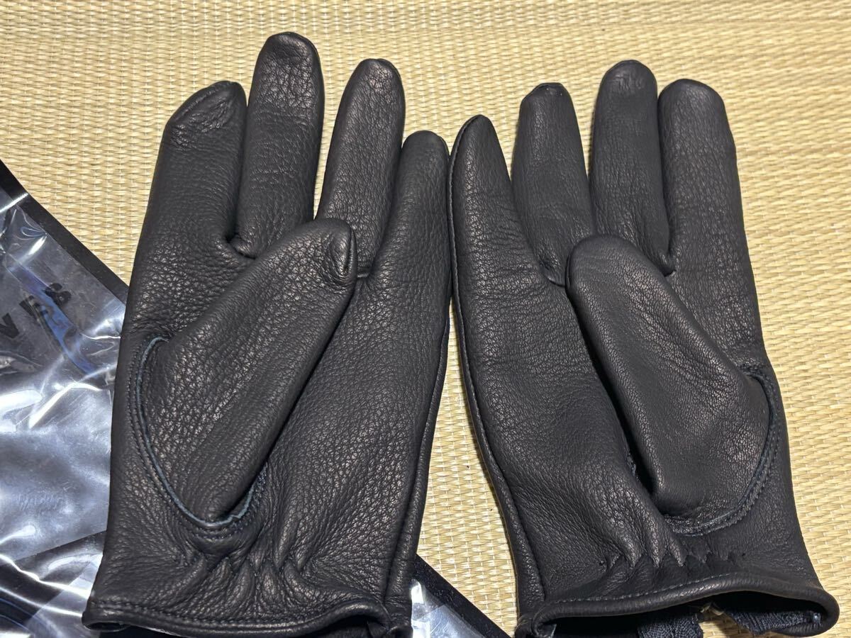 未使用限定LAMP GLOVES -ランプグローブスUTILITY GLOVE ZIPPER F/F- BLACK/BLACK Mサイズ完売品