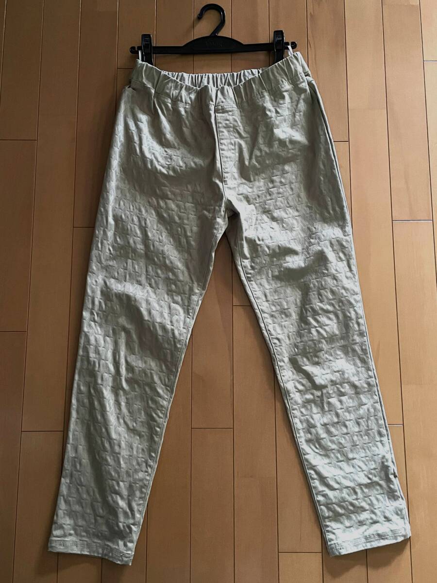 ⑦ 美品 センソユニコ ◎ io comme io パンツ モザイク柄 ジャガード織 ベージュ系 40 ◎