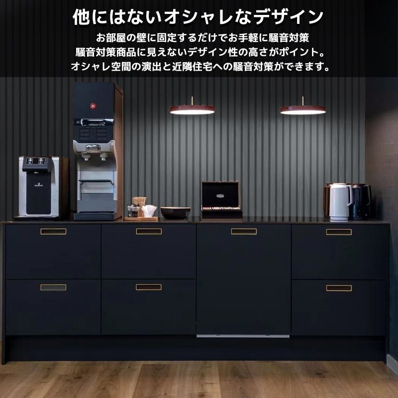 吸音パネル 吸音材 吸音ボード ウッドパネル 音響材 壁材 木制 壁DIY 壁 ウォールパネル 壁に貼る 壁面 騒音対策 賃貸 6枚セット WD-01GL