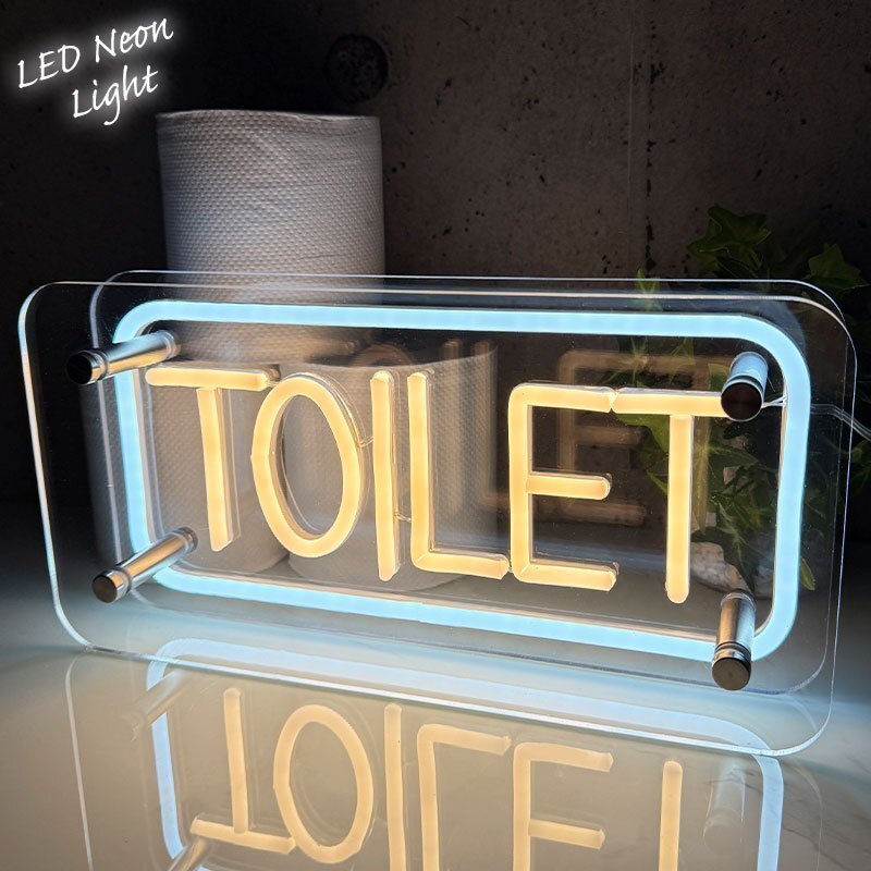 LED neon автограф неоновая трубка способ TOILET туалет интерьерный свет LED neon автограф табличка автограф панель светится светится табличка neon часть магазин NK-75
