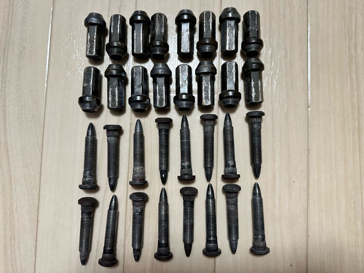 RAYSレーシングロングナット　JURANロングハブボルト M12×P1.50 16本セット