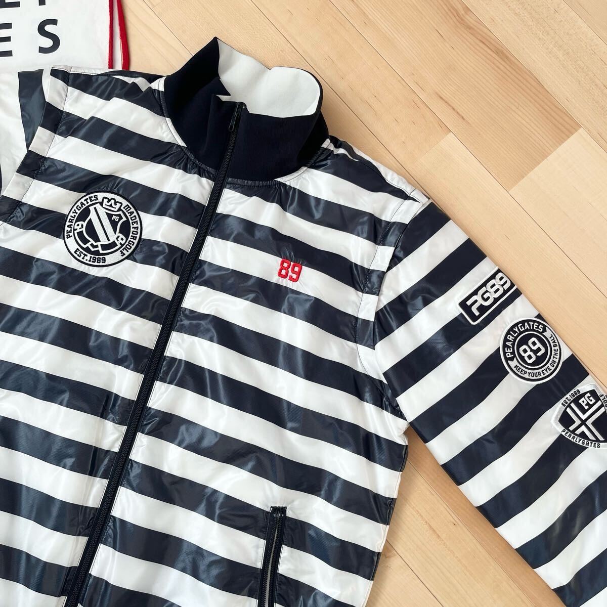 ★パーリーゲイツ ボーダー柄 4WAY リバーシブルジャケット ベスト メンズ ★送料無料 正規品_画像2