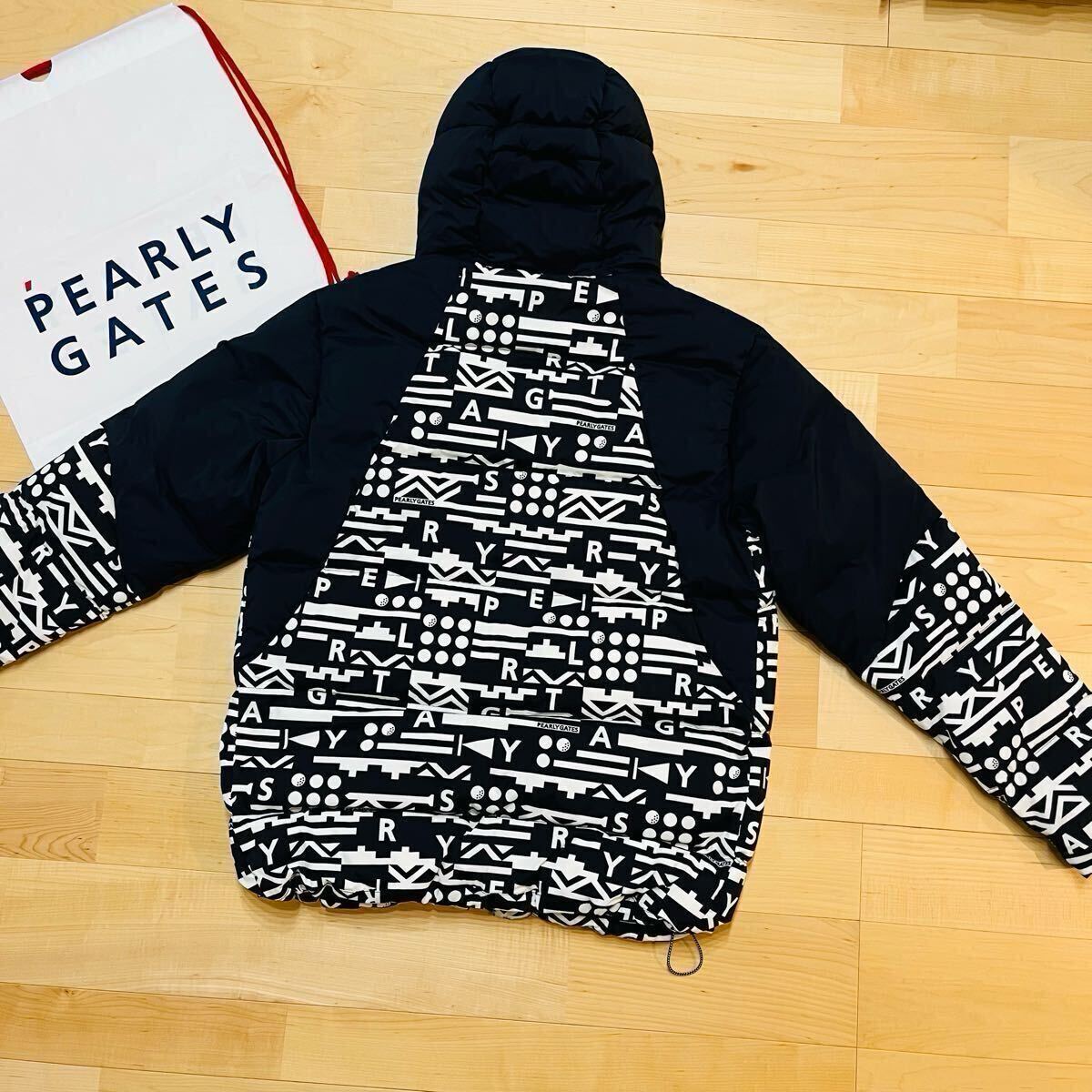 ★極美品 パーリーゲイツ ロゴ総柄 ダウンジャケット スニードブルゾン メンズ ★送料無料 正規品 _画像7