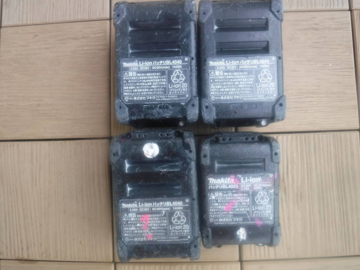  Makita Makita lithium ион батарея BL4040(3 шт ),BL4025(1 шт ) [ Junk ]