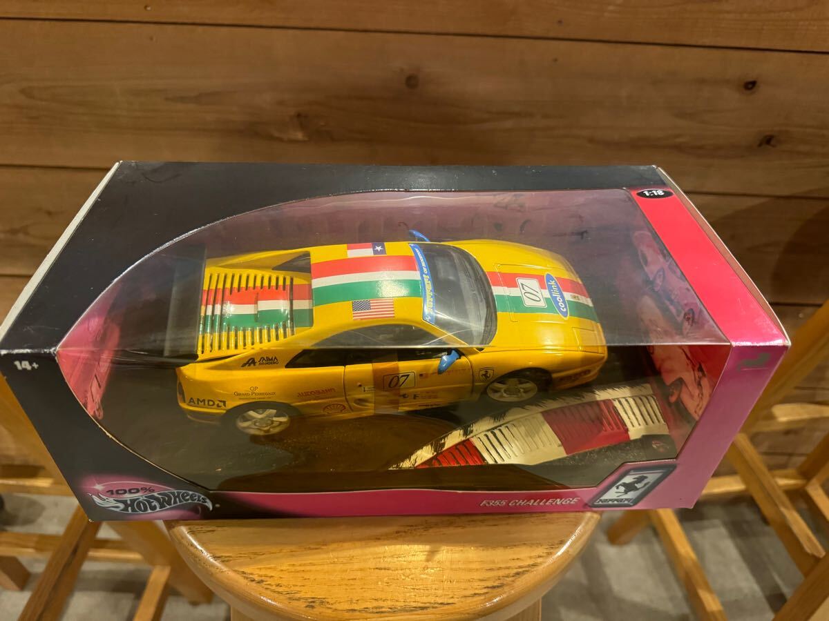新品未開封　ホットウィール　HOTwheels 100% フェラーリ　F355 チャレンジ　1:18_画像1