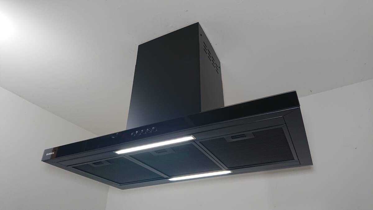 【未使用新品】換気扇 KASSEL マットブラック アイランドレンジフード シロッコファン LED 電球 新筑 リフォーム シンプルモダン キッチン