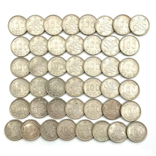 仙106【44枚】1964年 昭和39年 東京オリンピック 100円 銀貨