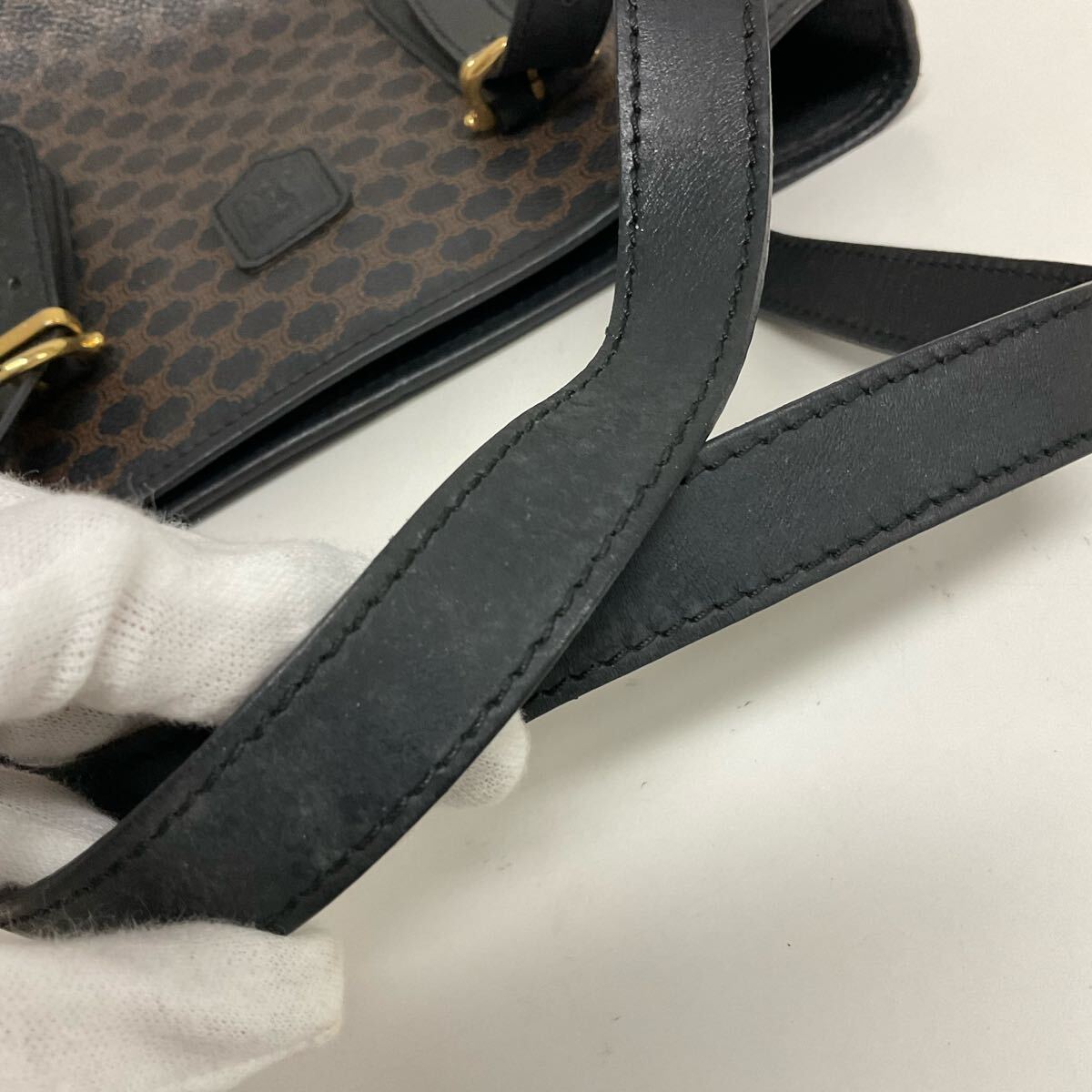 代MC021-80◆ CELINE セリーヌ DM98/2 マカダム ブラック ブラウン トートバッグ 
