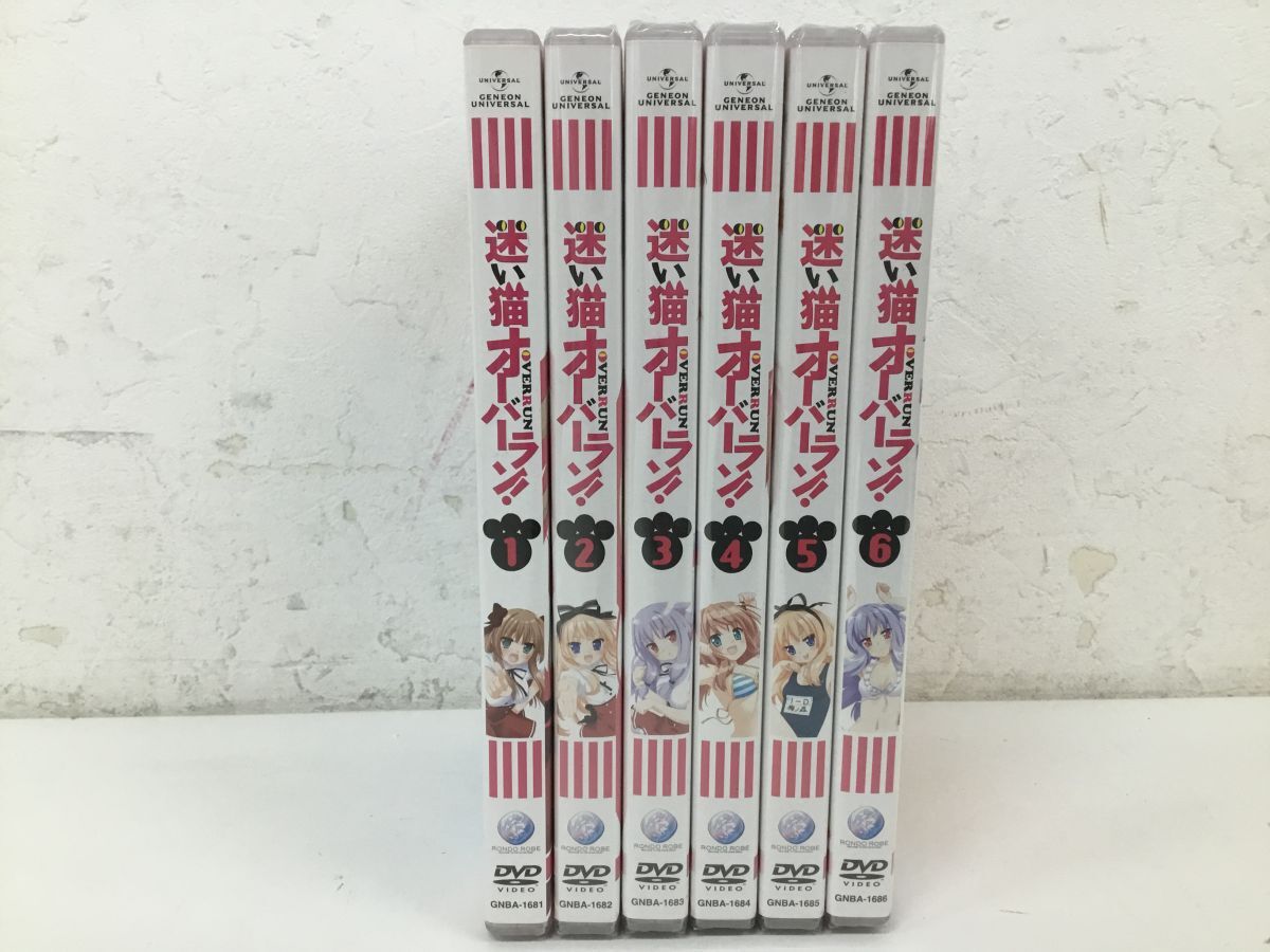 ●代TMK224-60 【未開(kāi)封品】 DVD アニメ 迷い貓オーバーラン! 1～6巻 全巻セット 初回限定版 /a