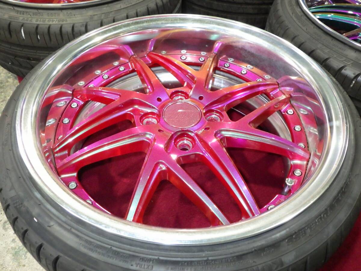 140525 ムーヴ カスタムRS LA150S WORK ワーク リザルタード メッシュ2 特注 アルテリズム 16×7J +17 PCD100 軽 コンパクト?。跠×4］