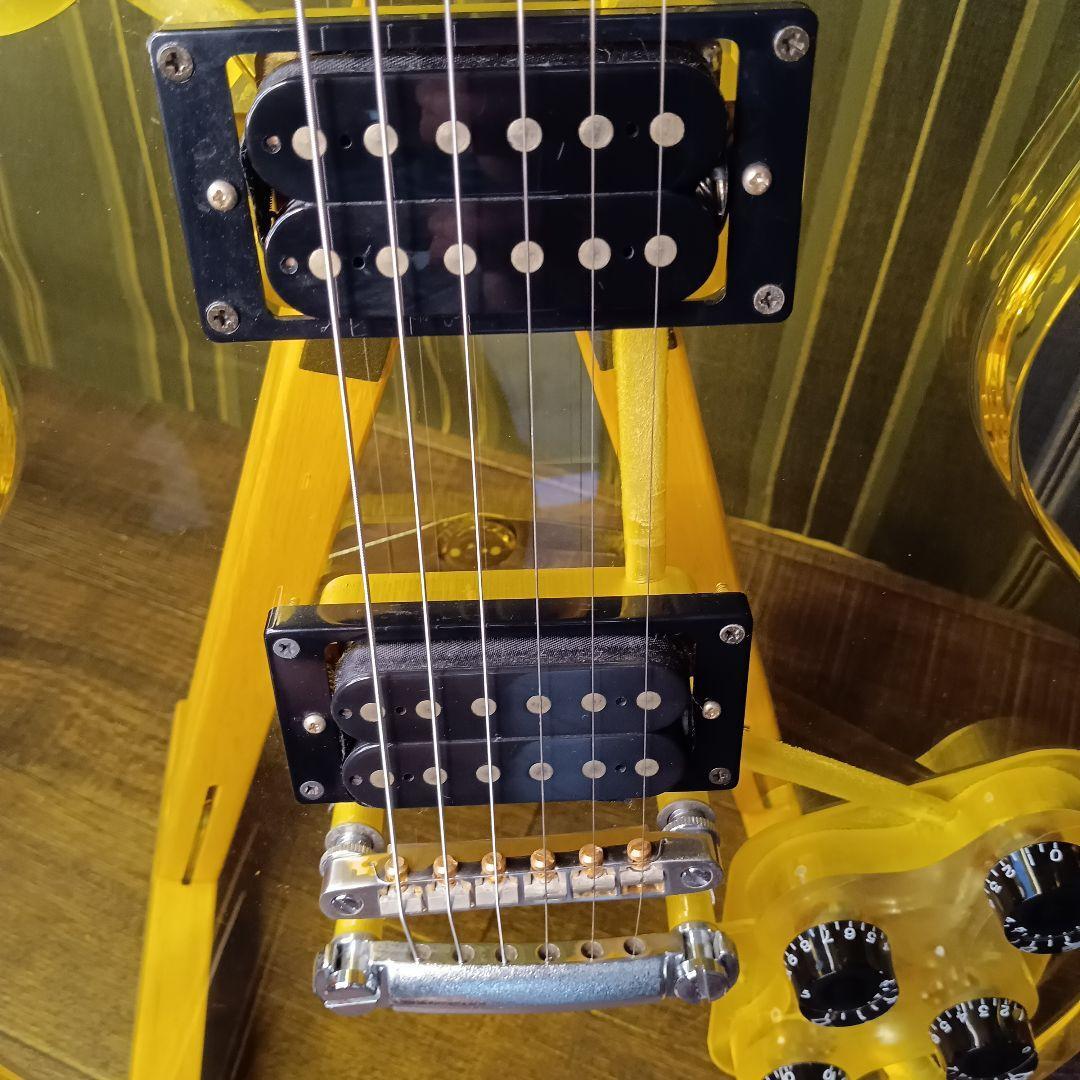 改造ギター GRECO レスポール CUSTOM カスタム クリア アクリル 改造ギター カスタムギター GRECO グレコ レスポール CUSTOM