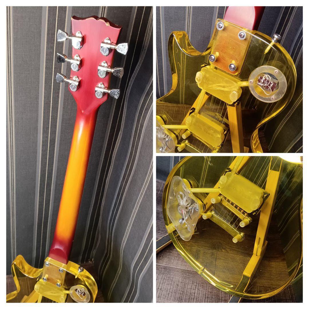 改造ギター GRECO レスポール CUSTOM カスタム クリア アクリル 改造ギター カスタムギター GRECO グレコ レスポール CUSTOM
