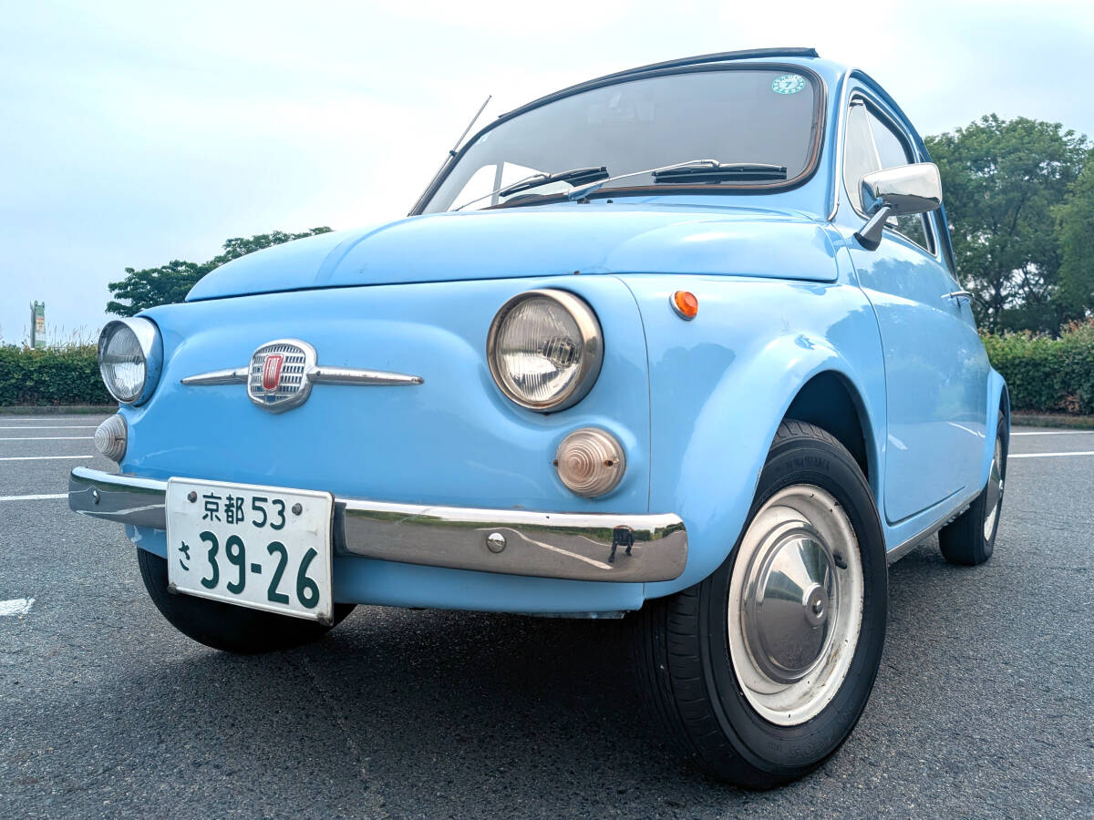 フィアット500、1972年、希少右ハンドル、走行12.2萬(wàn)km、車(chē)検令和8年1月、35年愛(ài)用、FIAT500L、チンクエチェント、CINQUECENTO、NUOVA 500