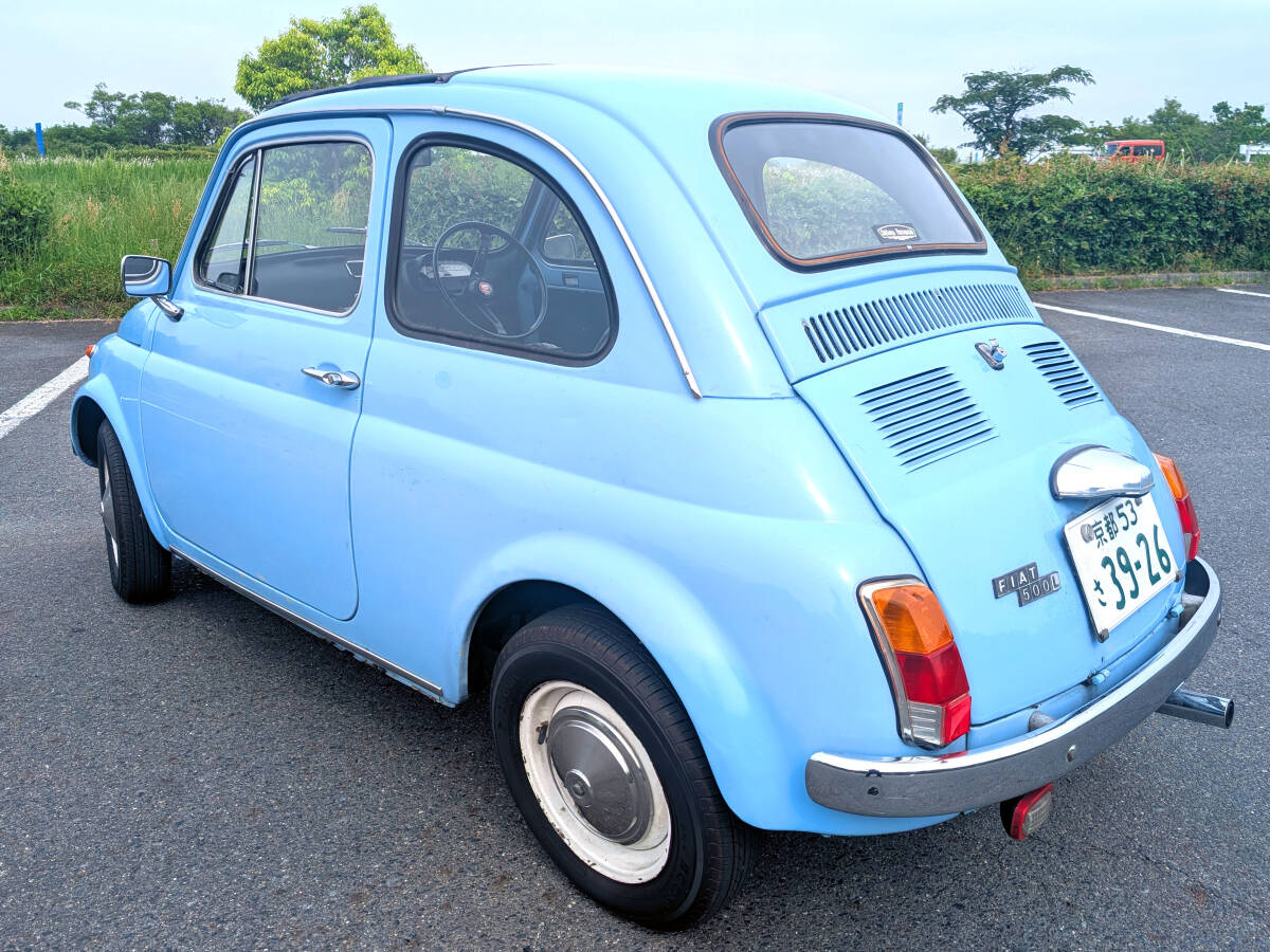 フィアット500、1972年、希少右ハンドル、走行12.2萬(wàn)km、車(chē)検令和8年1月、35年愛(ài)用、FIAT500L、チンクエチェント、CINQUECENTO、NUOVA 500