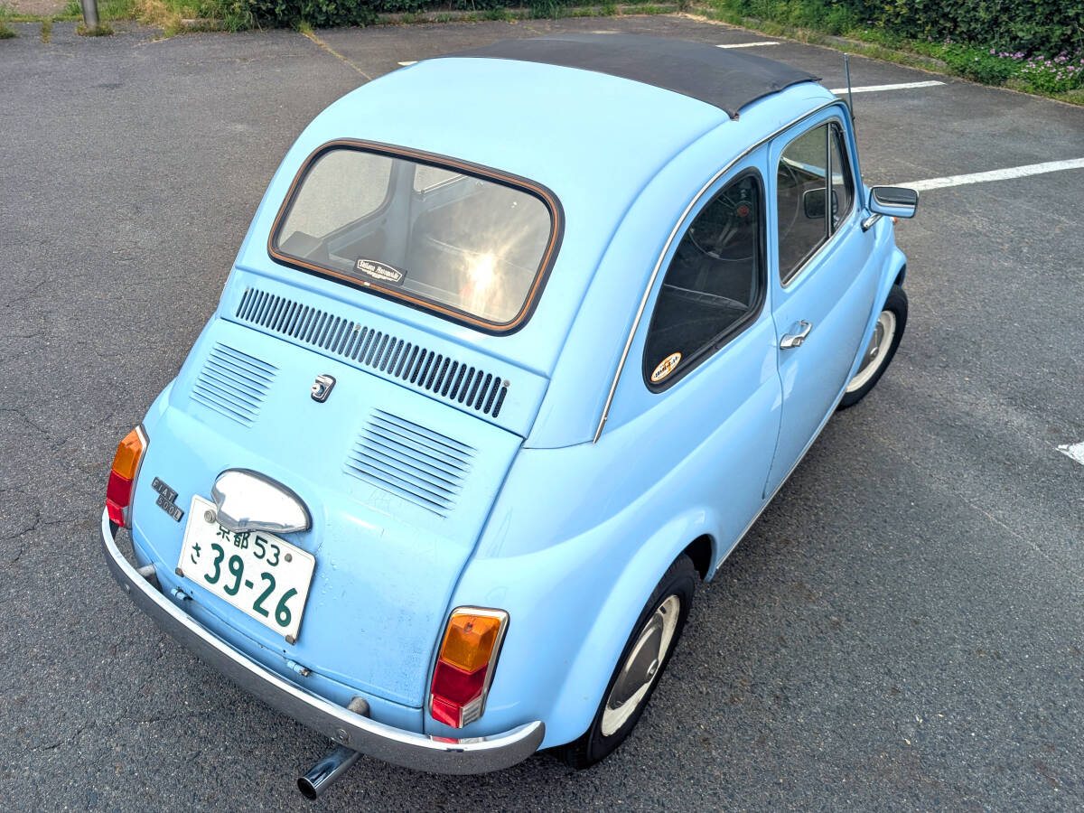 フィアット500、1972年、希少右ハンドル、走行12.2萬(wàn)km、車(chē)検令和8年1月、35年愛(ài)用、FIAT500L、チンクエチェント、CINQUECENTO、NUOVA 500
