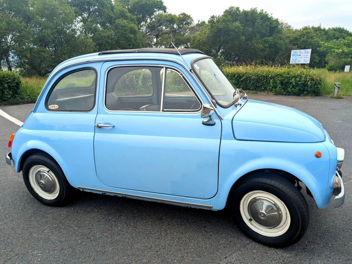 フィアット500、1972年、希少右ハンドル、走行12.2萬(wàn)km、車(chē)検令和8年1月、35年愛(ài)用、FIAT500L、チンクエチェント、CINQUECENTO、NUOVA 500