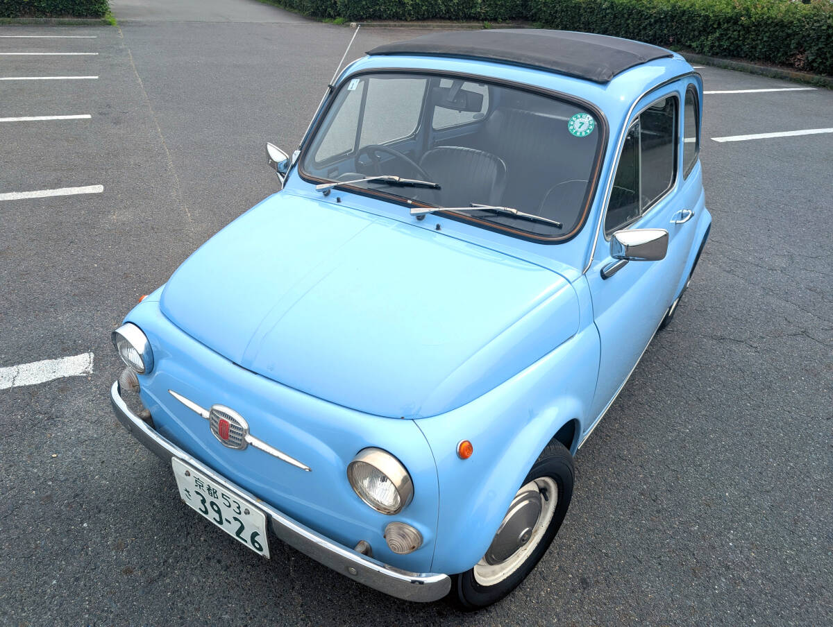 フィアット500、1972年、希少右ハンドル、走行12.2萬(wàn)km、車(chē)検令和8年1月、35年愛(ài)用、FIAT500L、チンクエチェント、CINQUECENTO、NUOVA 500