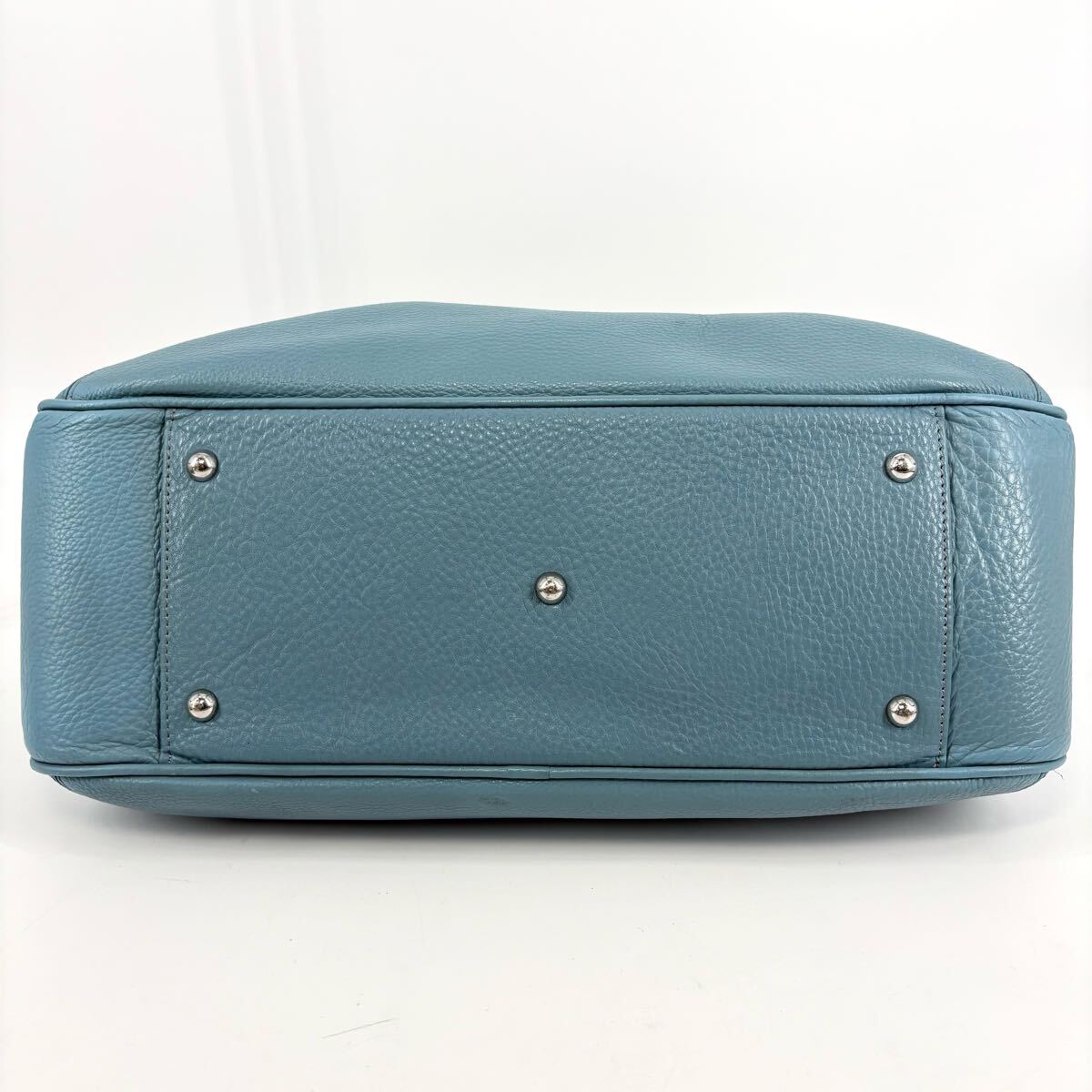 ●美品/希少色!!! PELLE MORBIDA ペッレモルビダ トートバッグ ハンド ショルダー ビジネス 2way 斜め掛け メンズ ライトブルー pc A4 革