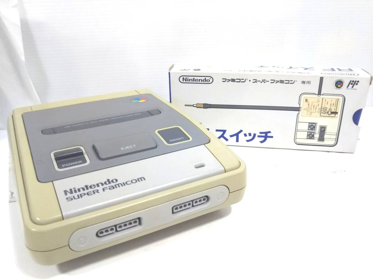 * Nintendo Super Famicom работа OK Hsu famiHVC-002 игра машина nintendo Nintendo HVC-003 RF переключатель имеется наружная коробка трещина есть 