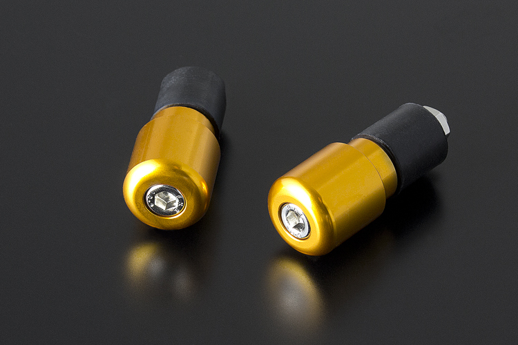 汎用バーエンド 左右セット　3号　金 バイクパーツセンター_画像1