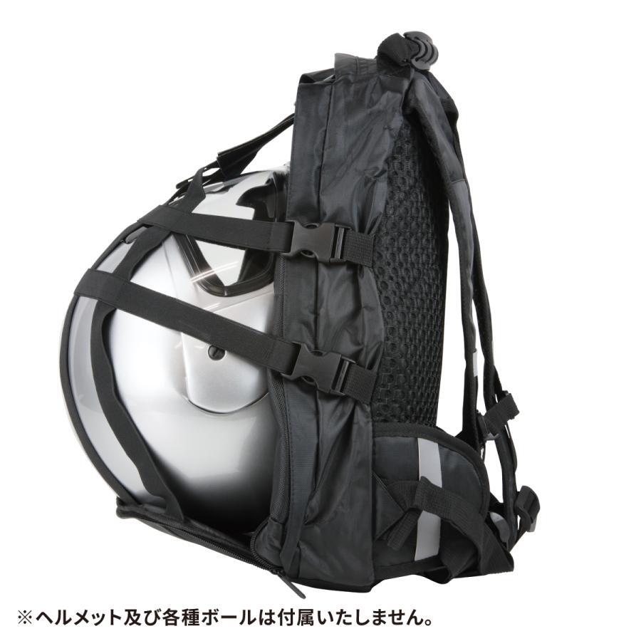 リュックサック 多用途ゴムベルト機能付 ヘルメット収納バッグ ヘルメット収納 バスケットボール ポール入りリュック バイク バッグ
