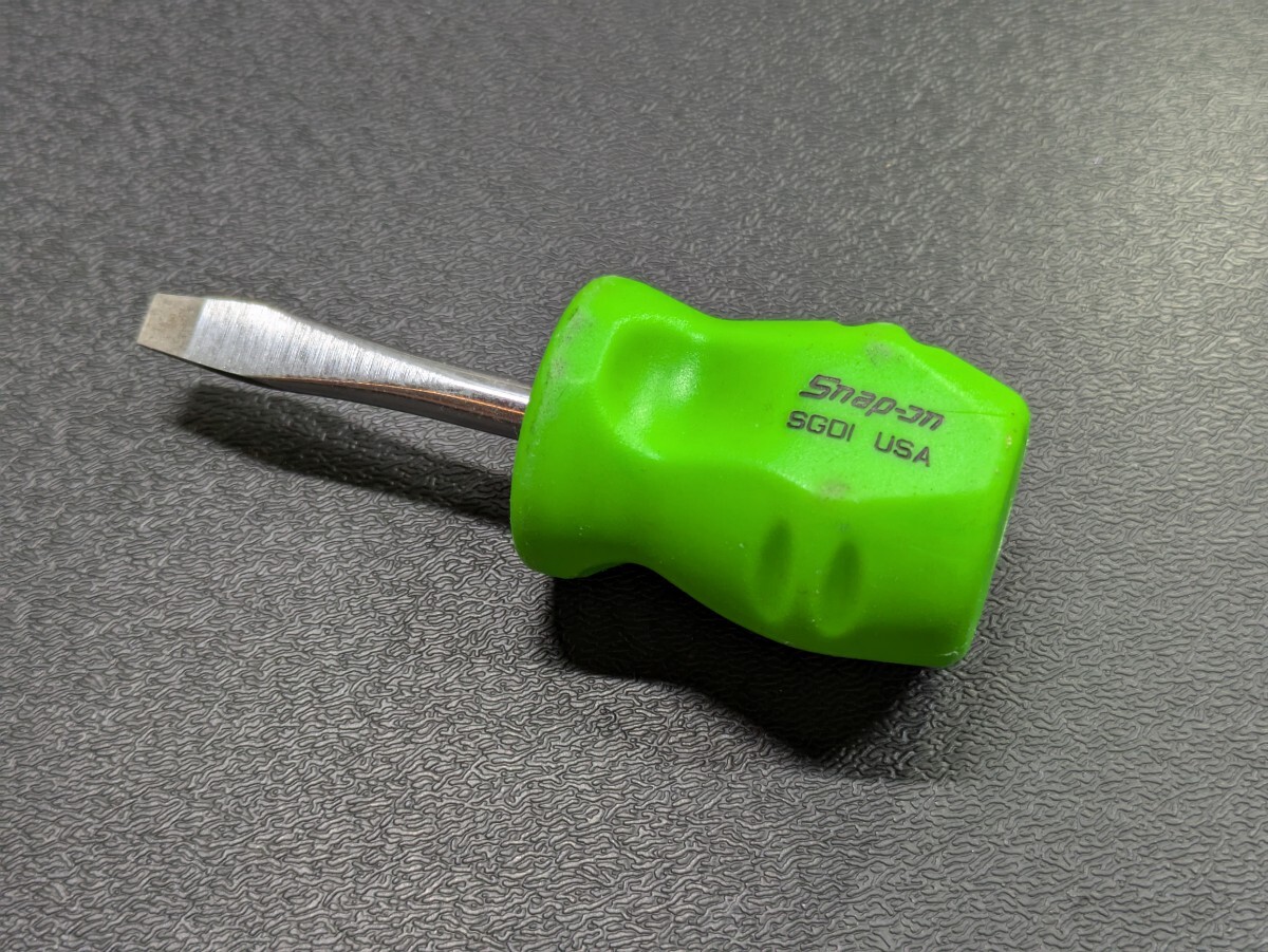 Snap-on スナップオン スタッビドライバー マイナス SGD1 グリーン ドライバー