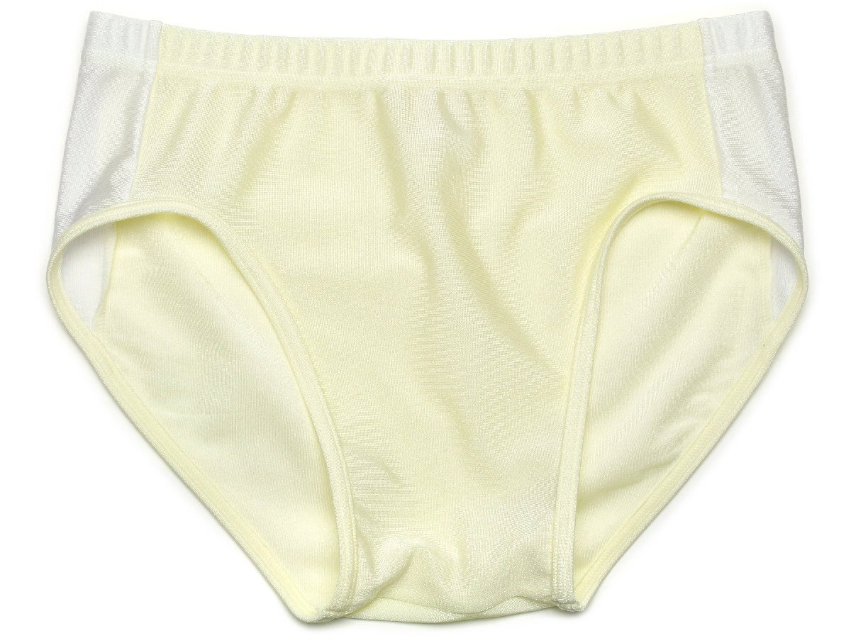 （Lサイズ）光沢ストレッチ２ＷＡＹ★レーシングショーツ（ライン） 陸上用 ショーツ レモンイエロー　BL25
